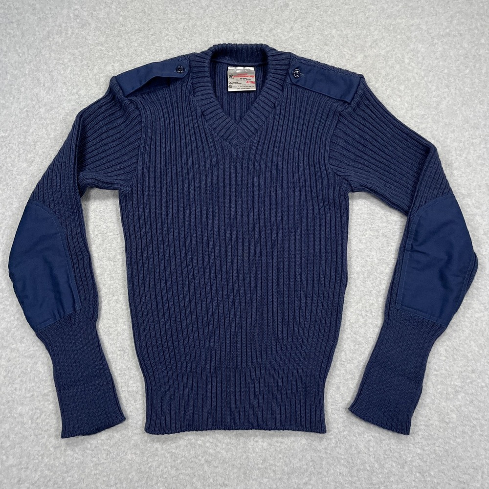 Brigade Quartermasters Woolly Pully Sweater Sz 40 Medium Navy Military Commando